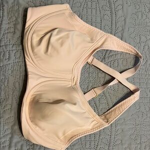 Athleta Cream Bra with Wide Straps and Smooth Finish